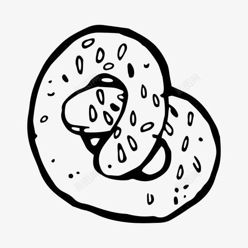 饼干糕点面包圈图标svg_新图网 https://ixintu.com 糕点 面包圈 饼干