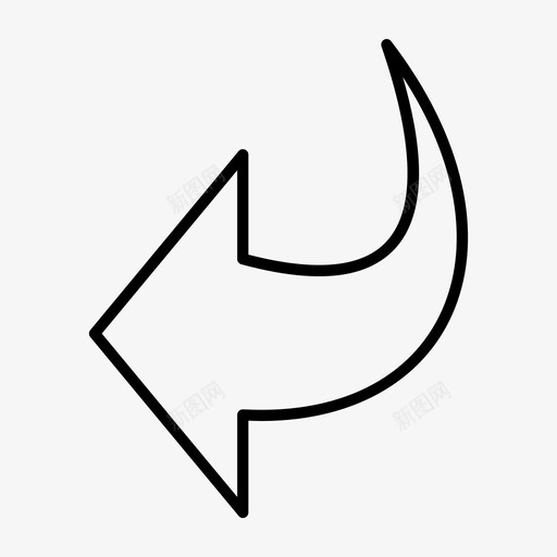 回来箭图标svg_新图网 https://ixintu.com 回来 箭