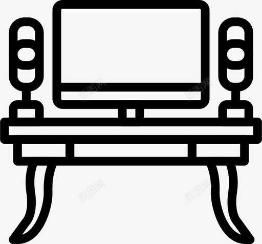 办公桌物品家具图标svg_新图网 https://ixintu.com smashicons家庭2概述 办公桌 家具 家居用品 物品