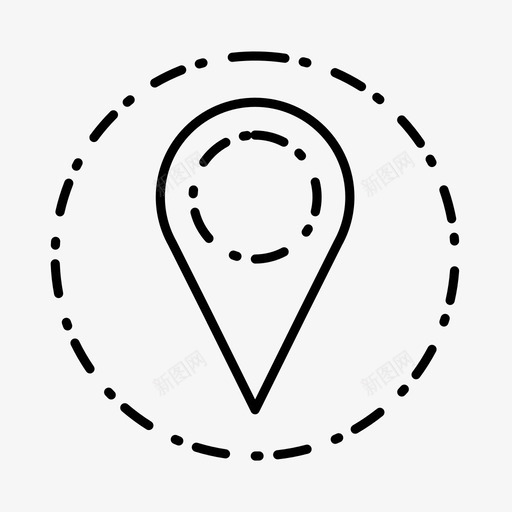 地图图钉位置标记图标svg_新图网 https://ixintu.com 位置 地图图钉 导航 标记 联系方式