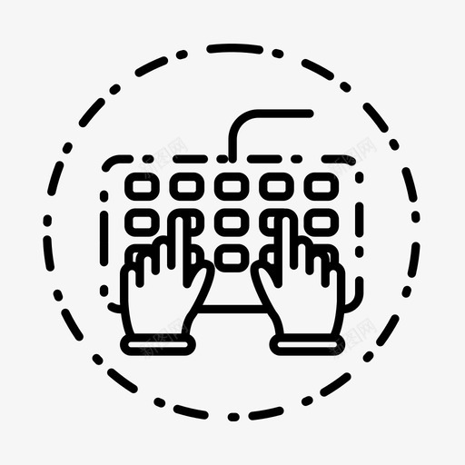 键盘电脑设备图标svg_新图网 https://ixintu.com 信件 商务金融卷2样式 电脑 设备 键盘