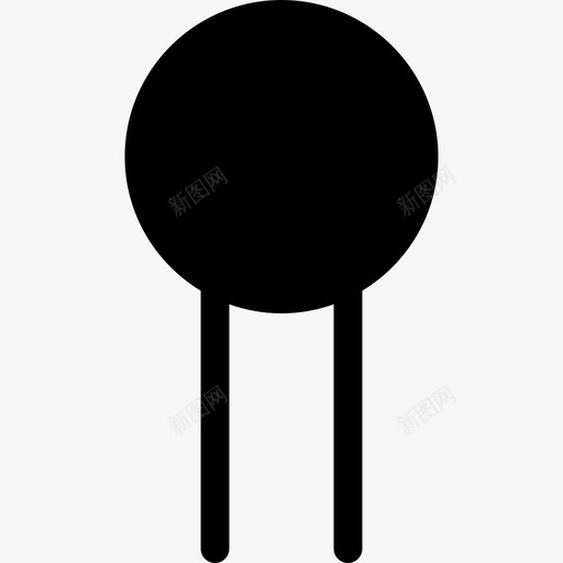 陶瓷电容器电子元件填充图标svg_新图网 https://ixintu.com 电子元件填充 陶瓷电容器