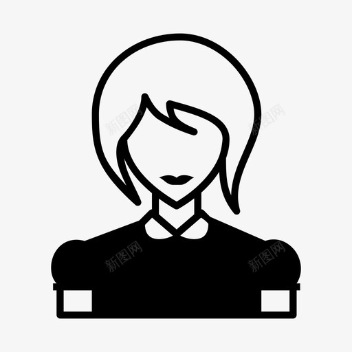 秘书助理女图标svg_新图网 https://ixintu.com 助理 女 秘书