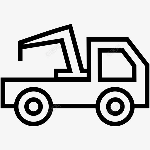 拖车升降机车辆图标svg_新图网 https://ixintu.com 升降机 拖车 杂项线路 破坏者 车辆