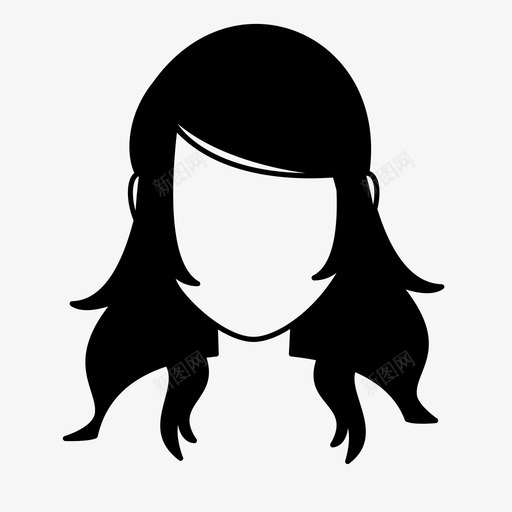 女人发型化身发型图标svg_新图网 https://ixintu.com 化身 发型 女人发型