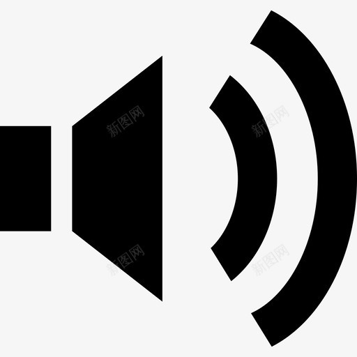 高音量满音乐图标svg_新图网 https://ixintu.com 声音 扬声器 满 音乐 高音量