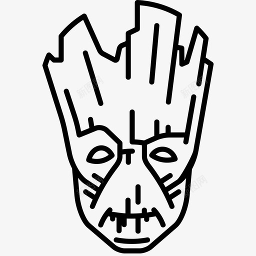 格罗特银河系守护者人形图标svg_新图网 https://ixintu.com mcu 人形 惊奇漫画 树 格罗特 电影 银河系守护者