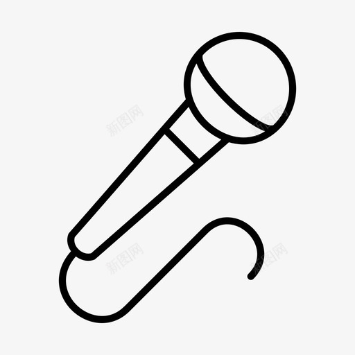 麦克风麦克风声音麦克风线图标svg_新图网 https://ixintu.com 有线麦克风 麦克风 麦克风声音 麦克风线