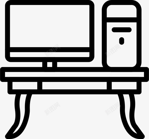 办公桌物品家具图标svg_新图网 https://ixintu.com smashicons家庭2概述 办公桌 家具 家居用品 物品