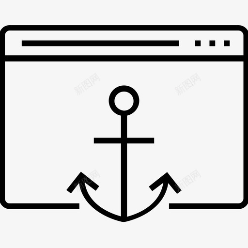 锚网站浏览器互联网图标svg_新图网 https://ixintu.com 1400网页和搜索引擎优化平面线图标 互联网 浏览器 锚网站