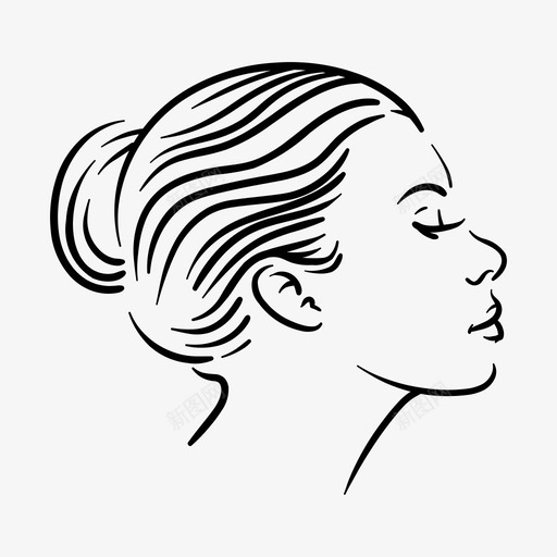 女人的脸图标svg_新图网 https://ixintu.com 女人的脸