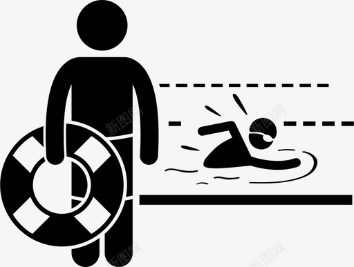 救生员救生圈游泳池图标svg_新图网 https://ixintu.com 救生员 救生圈 游泳 游泳池 特殊职业职业职业