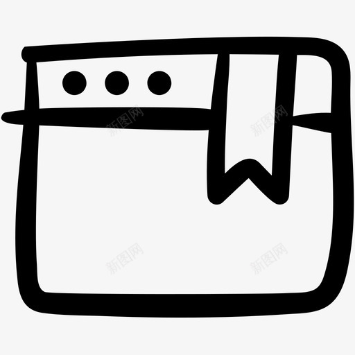 书签网站浏览器涂鸦图标svg_新图网 https://ixintu.com 书签网站 互联网 浏览器 涂鸦 涂鸦网页设计设备