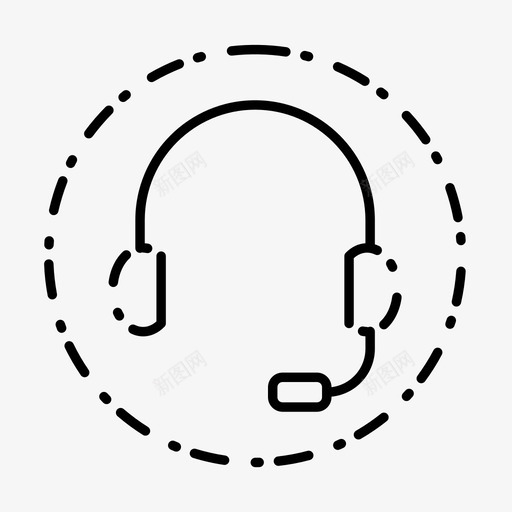 耳机通话通讯图标svg_新图网 https://ixintu.com 手机 智能手机 耳机 联系方式 通讯 通话