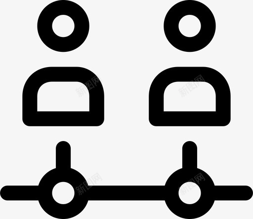 在线头像连接图标svg_新图网 https://ixintu.com 人 在线 头像 网络 连接 链接