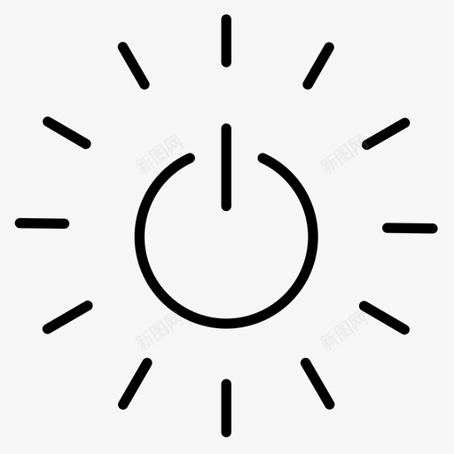 电源灯开图标svg_新图网 https://ixintu.com 关 开 灯 电源