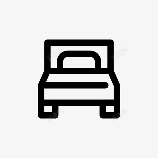 一室一厅大号单人床公寓图标svg_新图网 https://ixintu.com 一室一厅大号单人床公寓
