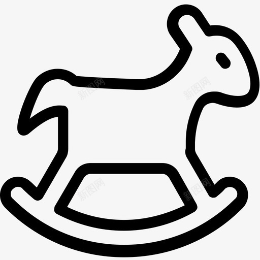 摇摆马马饰品马玩具图标svg_新图网 https://ixintu.com 摇摆马 摇椅 派对和庆祝线图标 马玩具 马饰品