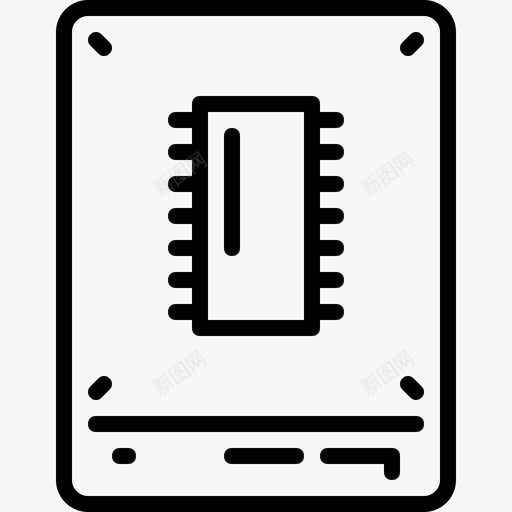 固态硬盘电脑硬盘图标svg_新图网 https://ixintu.com 固态硬盘 存储器 电子线路 电脑 硬盘 零件