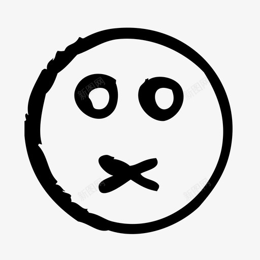 缺席表情粗略图标svg_新图网 https://ixintu.com 粗略 缺席 表情