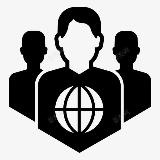 国际团队业务公司图标svg_新图网 https://ixintu.com 业务 全球 公司 团队和管理ii 国际团队