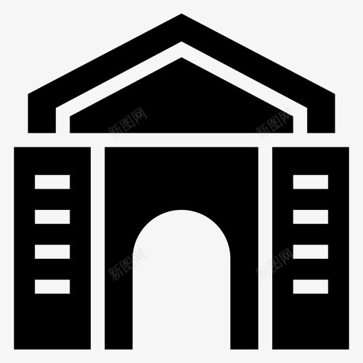 建筑商业商场图标svg_新图网 https://ixintu.com 商业 商场 城镇 建筑 建筑房地产雕文图标 物业