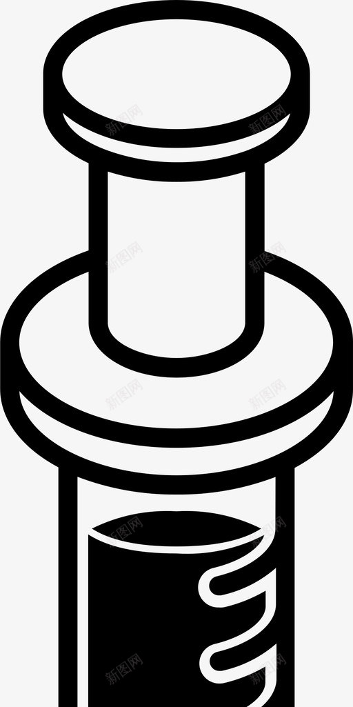 注射器等距医用图标svg_新图网 https://ixintu.com 医用 注射器 疫苗 等距 针头