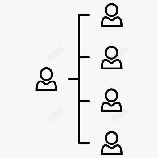 组织层次组织结构图标svg_新图网 https://ixintu.com 组织层次 组织结构