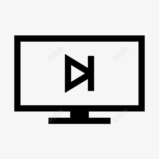 电视屏幕前进播放电视图标svg_新图网 https://ixintu.com 播放 电视 电视屏幕前进 电视屏幕图标