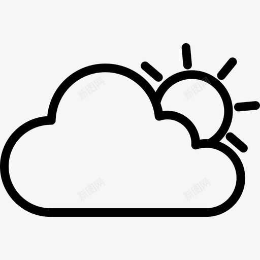 云阳光温暖图标svg_新图网 https://ixintu.com 云 天气 好天气 温暖 阳光