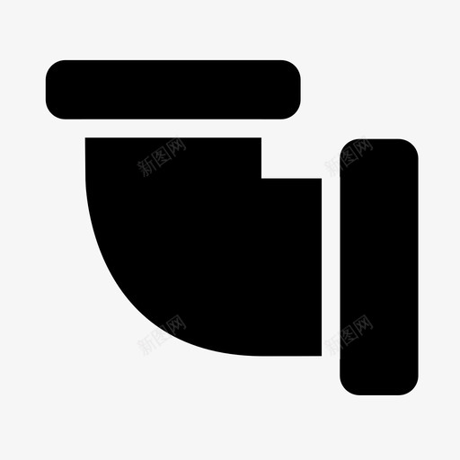管道弯头90度附件图标svg_新图网 https://ixintu.com 90度 接头 管道 管道弯头 附件