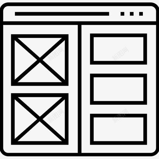 网页素描建筑布局图标svg_新图网 https://ixintu.com 1400网页和搜索引擎优化平面线图标 布局 建筑 素描 网站素描 网页设计素描