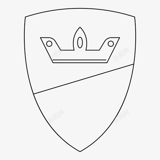 护盾皇冠图标svg_新图网 https://ixintu.com 护盾 皇冠