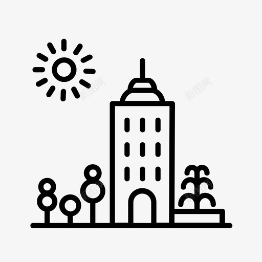 村庄公寓建筑图标svg_新图网 https://ixintu.com 公寓 城镇 建筑 村庄 赫尔辛基