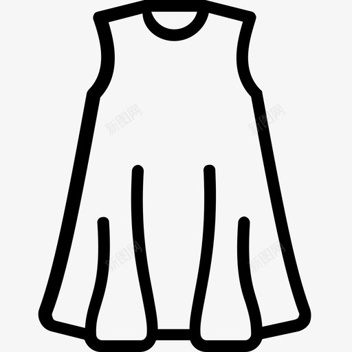 帐篷礼服服装女士图标svg_新图网 https://ixintu.com 女士 女士服装轮廓收集 帐篷礼服 服装