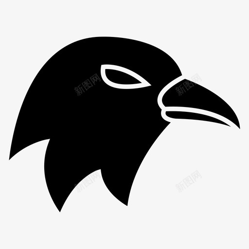 鹰动物脸图标svg_新图网 https://ixintu.com 动物 头 脸 鸟 鹰
