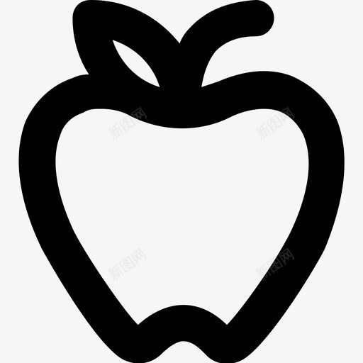 苹果重力科学图标svg_新图网 https://ixintu.com 科学 科技线图标 苹果 重力