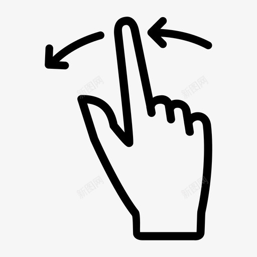 向左旋转运动滚动图标svg_新图网 https://ixintu.com 向左旋转 手势 滑动 滚动 触摸屏 运动