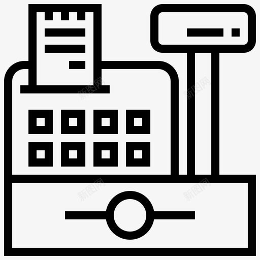 付款帐单现金图标svg_新图网 https://ixintu.com 付款 付款方式元素 帐单 收银机 现金 购物