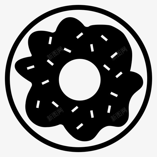 蘸甜甜圈面包房糕点图标svg_新图网 https://ixintu.com 甜甜圈 糕点 蘸甜甜圈 面包房