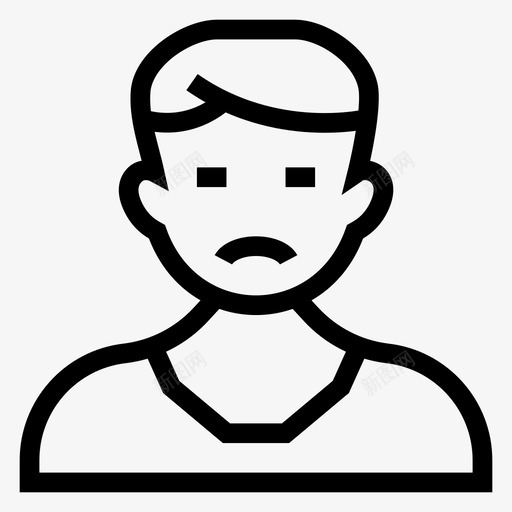 小男孩头像男图标svg_新图网 https://ixintu.com 人 头像 头像线图标 小男孩 用户 男