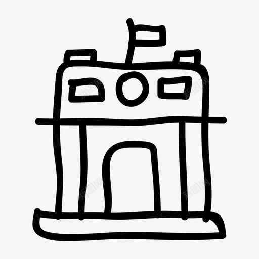 学院学校校舍图标svg_新图网 https://ixintu.com 学校 学院 校舍