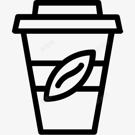 茶杯咖啡杯冷咖啡图标svg_新图网 https://ixintu.com 冰沙 冷咖啡 咖啡杯 纸杯 茶杯 食品线图标