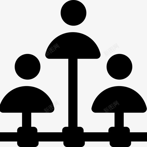 社交网络联网用户在线协作图标svg_新图网 https://ixintu.com 在线协作 社交媒体 社交网络 网络和通信实心图标 联网用户