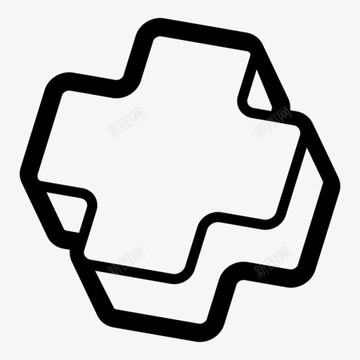 十字架医药图标svg_新图网 https://ixintu.com 医药 十字架