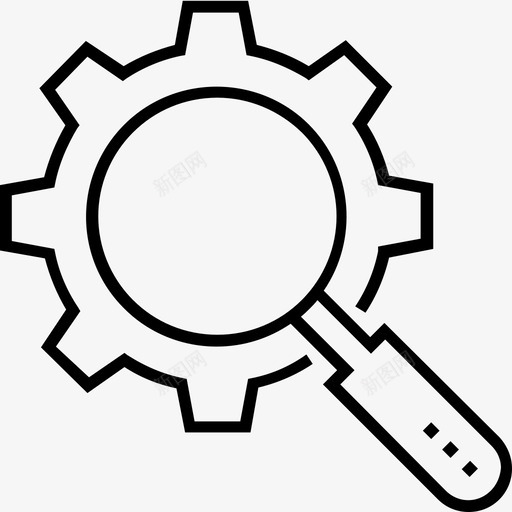 搜索引擎优化齿轮放大镜图标svg_新图网 https://ixintu.com 1400网页和搜索引擎优化平面线图标 搜索优化 搜索引擎优化 搜索设置 放大镜 齿轮