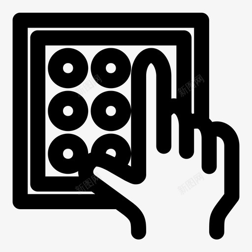 输入设备按钮手图标svg_新图网 https://ixintu.com 密码 手 按钮 输入设备