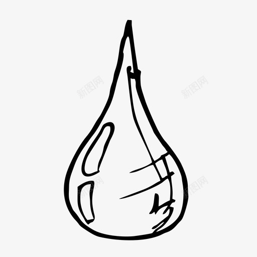 水滴油素描图标svg_新图网 https://ixintu.com 水 水滴 油 素描