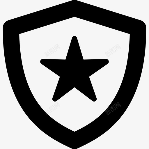 带星星的盾牌武器纹章盾牌图标svg_新图网 https://ixintu.com 带星星的盾牌 武器 纹章盾牌