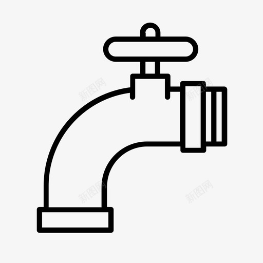 水龙头工业水管工图标svg_新图网 https://ixintu.com 工业 水管工 水龙头 管道